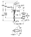 Смеситель Grohe Eurodisc Cosmopolitan для раковины Фото 3