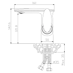 Смеситель Rossinka RS30-11 для раковины Фото 4