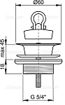 Водослив для умывальника 5/4" цельнометалический Alcaplast  Фото 2