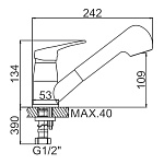 Смеситель для кухни Ledeme 6013L с лейкой Фото 10