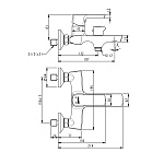 Смеситель Lemark Ursus LM7214BL для ванны и душа, черный Фото 2