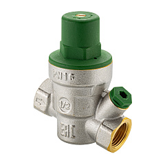 Редуктор давления мембранный1/2" под манометр 1/4" (1-5 Бар) Valtec
