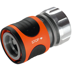 Коннектор Premium c аквастопом 13 мм 1/2" GARDENA (08168-20.000.00)