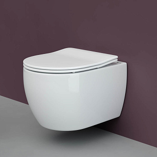 Унитаз подвесной Ceramica Nova Play CN3001 с микролифтом, безободковый Фото 1