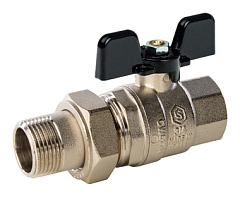 Кран шаровый с американкой 3/4" б. г/ш Stout