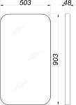 Зеркало прямоугольное Aqwella RM 50*90см Белое Фото 2