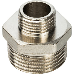 Ниппель переход. 1х1/2" ник. Stout
