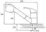 Смеситель для кухни с выдвижным изливом KONNER LIN1110 Фото 2