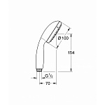 Душевая лейка Grohe Tempesta New 2 режима Фото 2