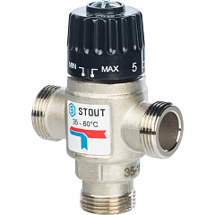 Клапан т/с STOUT  3/4" НР 35-60°С KV 1,6