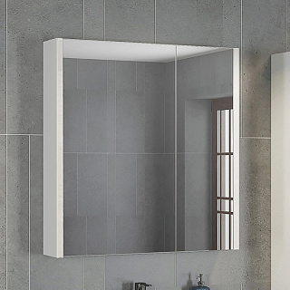 Зеркало-шкаф Comforty Женева-75 дуб белый Фото 1
