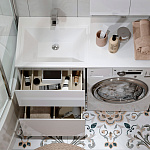 Тумба с раковиной Alavann Soft Silver 120 белая Фото 2
