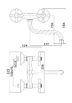 Смеситель для кухни настенный Konner ELEMENT CROSS ELC2310 Фото 2
