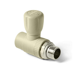 Кран для радиатора прямой 25х3/4" PRO AQUA (45) серый