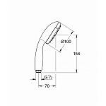 Душевая лейка Grohe Tempesta New 1 режим Фото 3