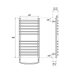 Полотенцесушитель водяной Point Альфа П12 400х800, хром Фото 2