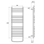 Полотенцесушитель водяной Point Альфа П15 500х1000, хром Фото 3