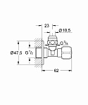 Угловой вентиль Grohe 1/2"*3/8"  Фото 2