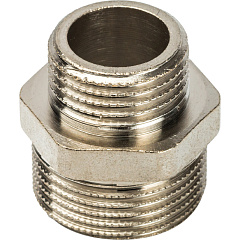 Ниппель переход. 3/4х1/2" ник. Stout