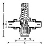 Клапан понижения давления HoneyWell D06F-1/2"А Фото 2