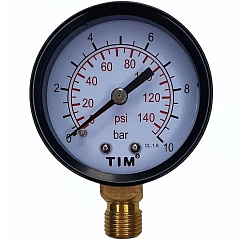 Манометр радиального подключения 50х1/4" - 10 бар TIM