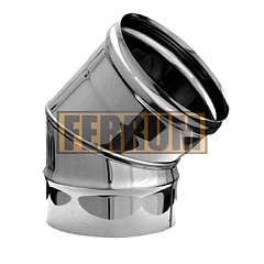 Колено Ferrum 45 (430/0,5 мм) Ф135 (1/4)