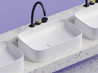 Раковина накладная Ceramicanova Element CN6053 белый глянцевый Фото 1