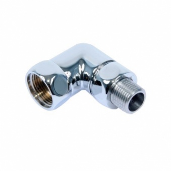 Переходник НР-ВН угловой 1/2"х3/4" хром Фото 1