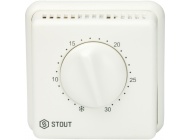 Термостат комн. STOUT ТI-N (5-30"C, 10A) (аналог 10013363 Watts)
