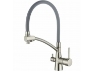 Смеситель для кухни с гибким изливом Ledeme 4855A-9L со встроенным фильтром 