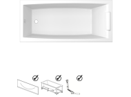 Ванна акриловая Marka One Aelita 170х75 (в компл. экран, каркас, слив-перелив)