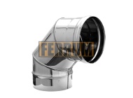 Колено Ferrum 90 (430/0,5 мм) Ф125 (1/4) -