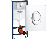 Инсталляция Grohe Rapid SL (кнопка овальная глянцевая Skate Air)