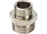 Ниппель переход. 1/2х3/8" ник. Stout