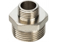 Ниппель переход. 1х1/2" ник. Stout