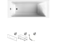 Ванна акриловая Радомир Агата 170х70 (в компл. экран, каркас, слив-перелив)